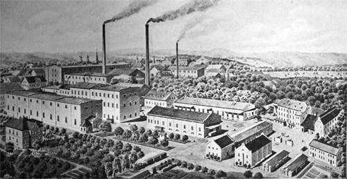 Franck-Fabrik im böhmischen Komotau