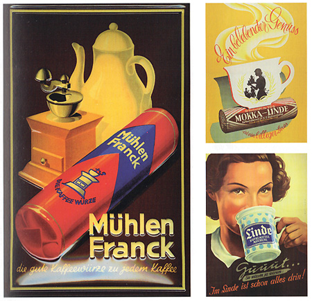 Reklame für Franck Kaffee-Ersatz-Produkte