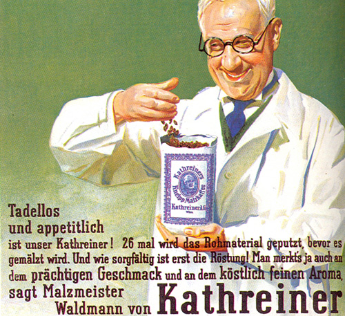 Malzmeister Waldmann, Werbeserie aus den 1930ern.